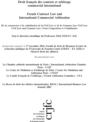 Droit franÃ§ais des contrats et arbitrage commercial international